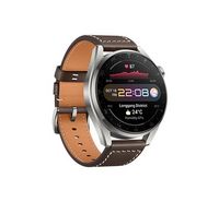 Image of Huawei Smart Watch 3 Pro, 48mm AMOLED Touch Screen, Leather Strap, Titanium Gray
